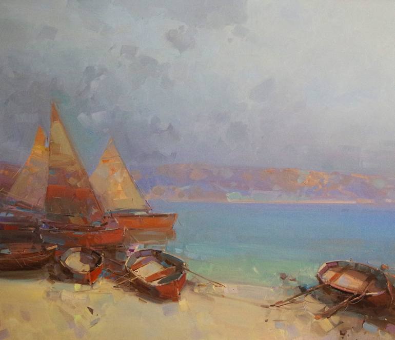 Original Fine Art Seascape Painting by Vahe Yeremyan