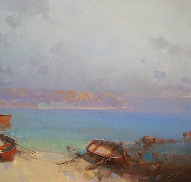 Original Fine Art Seascape Painting by Vahe Yeremyan