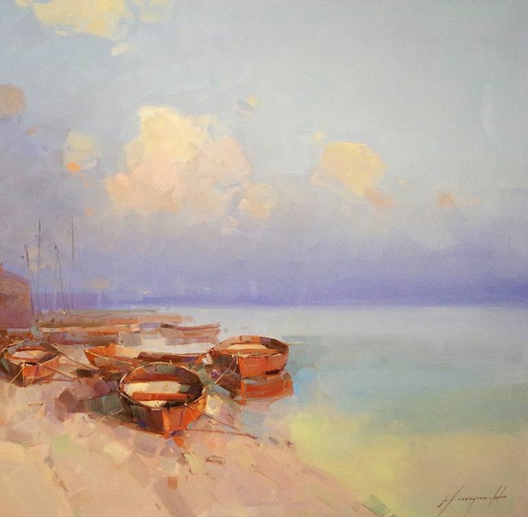 Original Fine Art Seascape Painting by Vahe Yeremyan