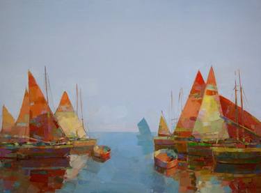 Print of Sailboat Paintings by Vahe Yeremyan