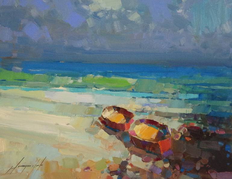 Original Fine Art Seascape Painting by Vahe Yeremyan