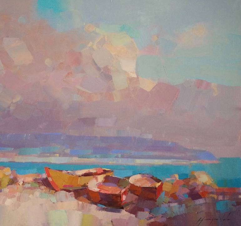 Original Impressionism Seascape Painting by Vahe Yeremyan