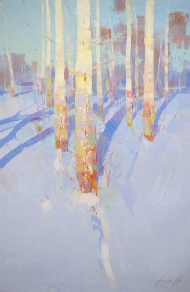 Saatchi Art Artist Vahe Yeremyan; Painting, “Winter Time, Landscape oil Painting, One of a Kind” #art