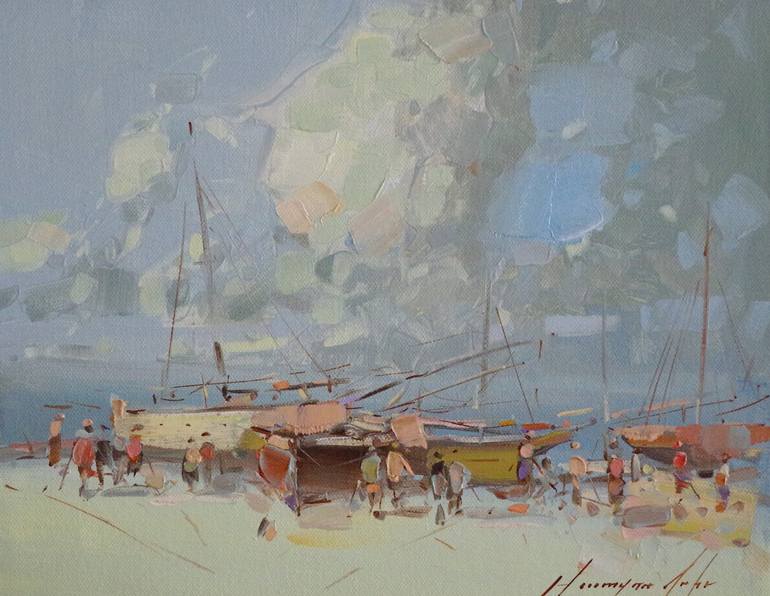 Original Fine Art Seascape Painting by Vahe Yeremyan