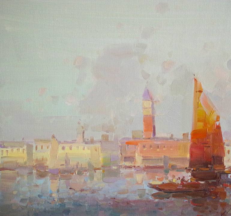 Original Impressionism Cities Painting by Vahe Yeremyan