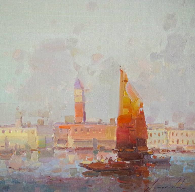 Original Impressionism Cities Painting by Vahe Yeremyan
