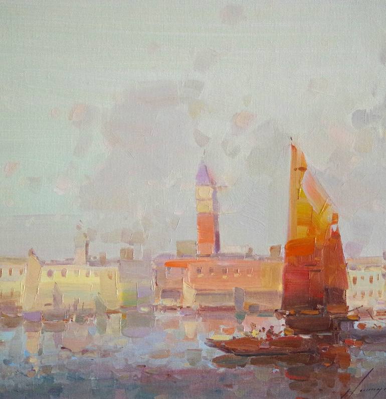 Original Impressionism Cities Painting by Vahe Yeremyan