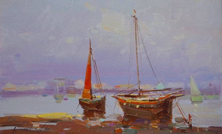 Original Impressionism Seascape Painting by Vahe Yeremyan