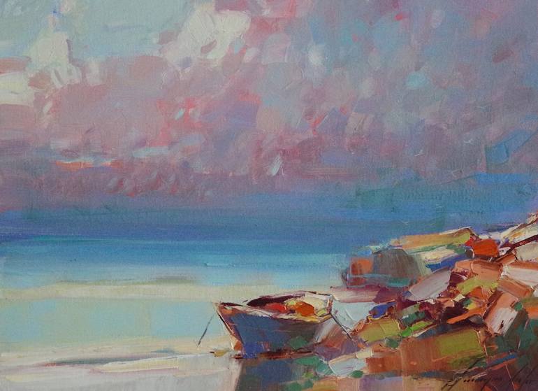 Original Fine Art Seascape Painting by Vahe Yeremyan