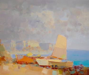 Boats, Oil painting by Palette Knife thumb