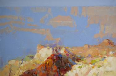 Grand Canyon, Landscape oil painting by palette knife. thumb