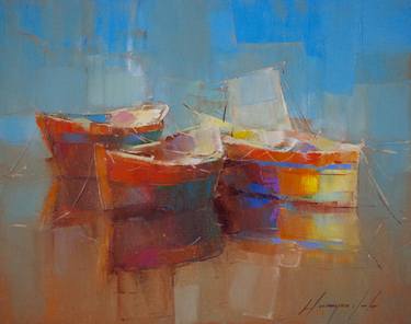 Print of Boat Paintings by Vahe Yeremyan