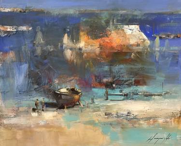 Print of Expressionism Beach Paintings by Vahe Yeremyan