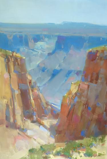 Grand Canyon-Sunny Day, Oil painting, Signed thumb