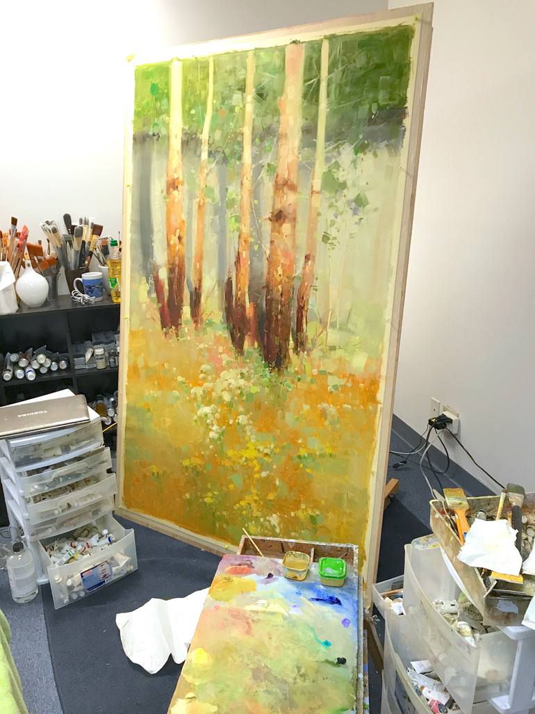 Original Impressionism Landscape Painting by Vahe Yeremyan