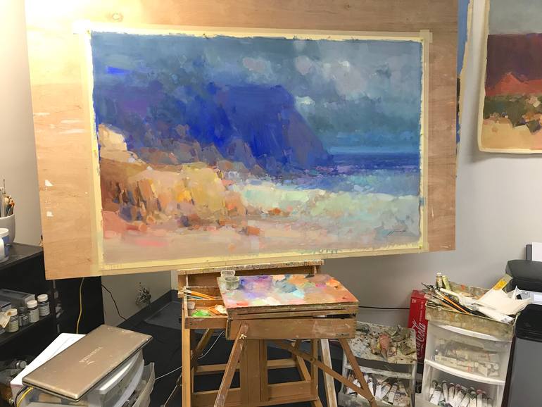 Original Impressionism Seascape Painting by Vahe Yeremyan