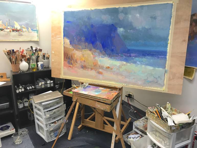 Original Impressionism Seascape Painting by Vahe Yeremyan