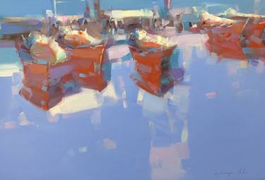 Original Fine Art Boat Paintings by Vahe Yeremyan