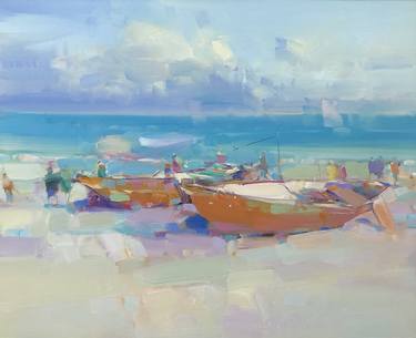 Print of Fine Art Boat Paintings by Vahe Yeremyan