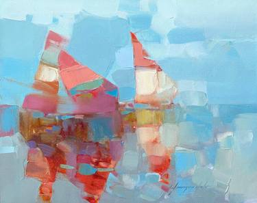 Print of Sailboat Paintings by Vahe Yeremyan