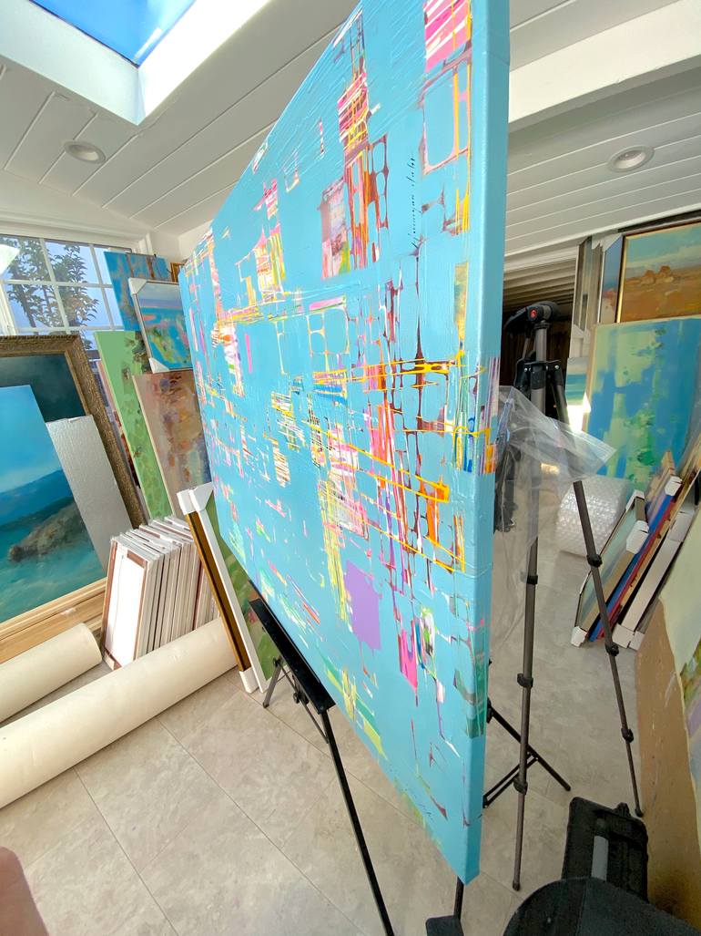 Original Art Deco Abstract Painting by Vahe Yeremyan