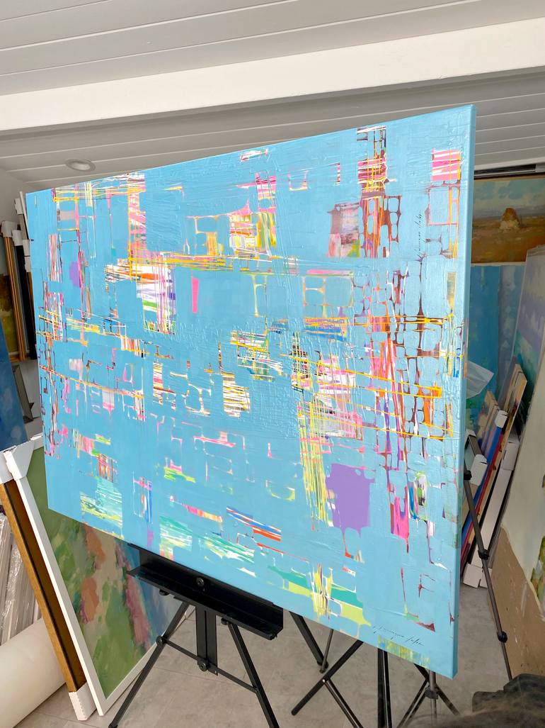 Original Art Deco Abstract Painting by Vahe Yeremyan