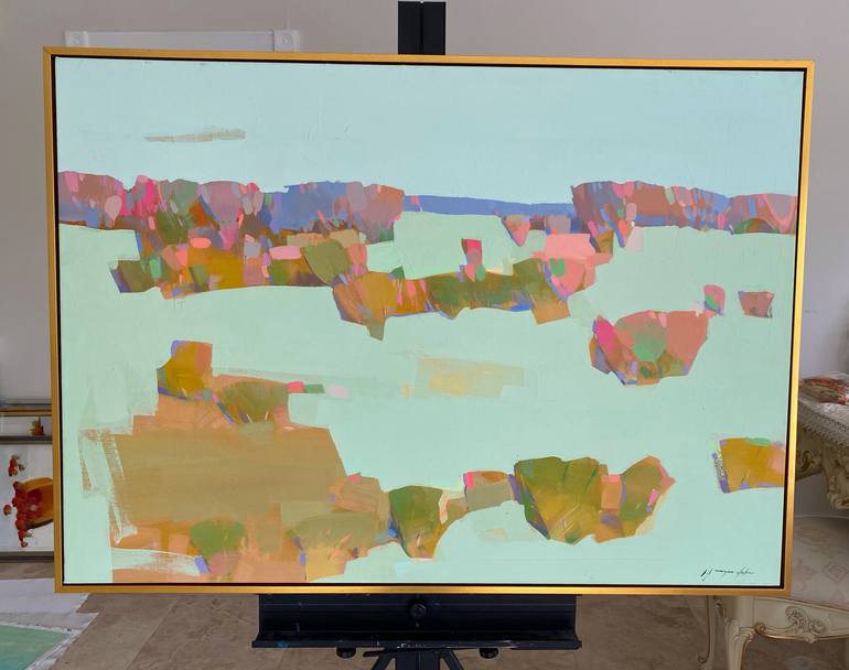 Original Abstract Landscape Painting by Vahe Yeremyan