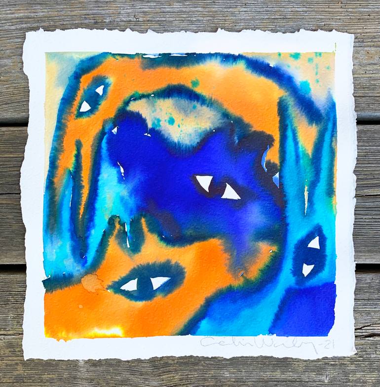 Original Expressionism Animal Painting by Cecilia Waxberg