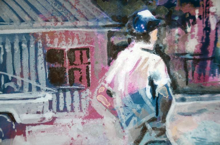 Original Figurative People Painting by Uwe Wenzel