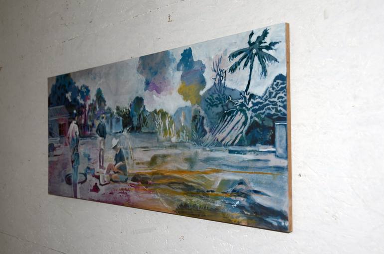 Original Figurative People Painting by Uwe Wenzel