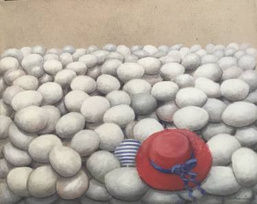 Original Modern Beach Paintings by Xanthi Ioannidou