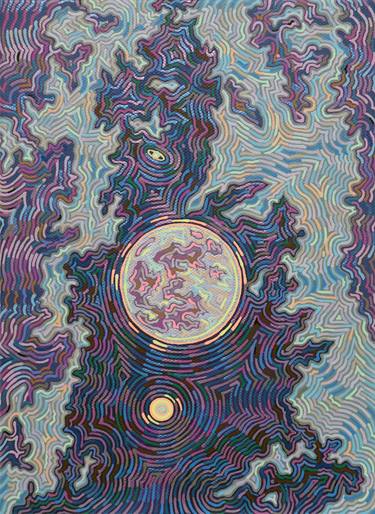 Original Abstract Outer Space Painting by Dagyeom Lee