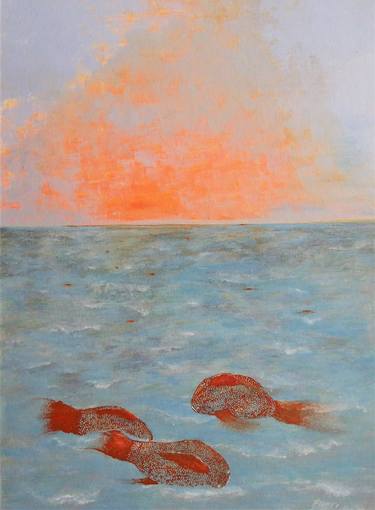Print of Seascape Paintings by Irina Roziti
