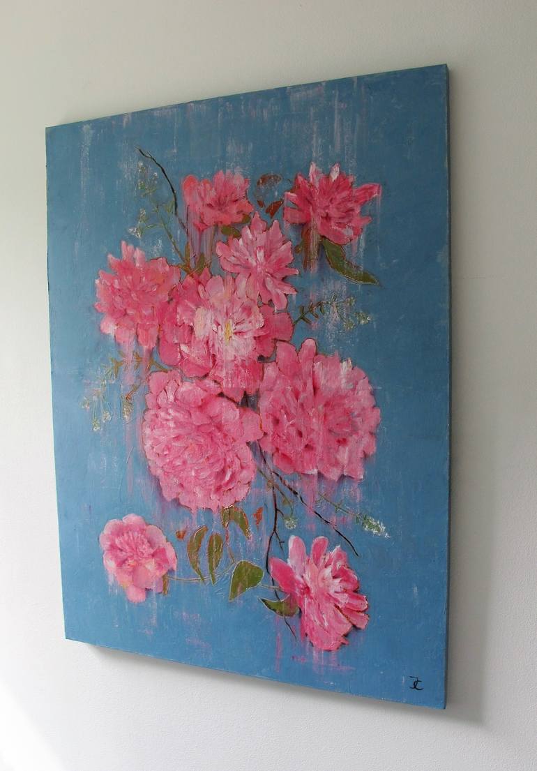 Original Impressionism Floral Painting by Irina Roziti
