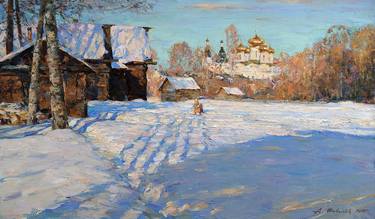 The Kostroma large village. March. A canvas, oil 50,2 # 84,5 sm.2010 thumb