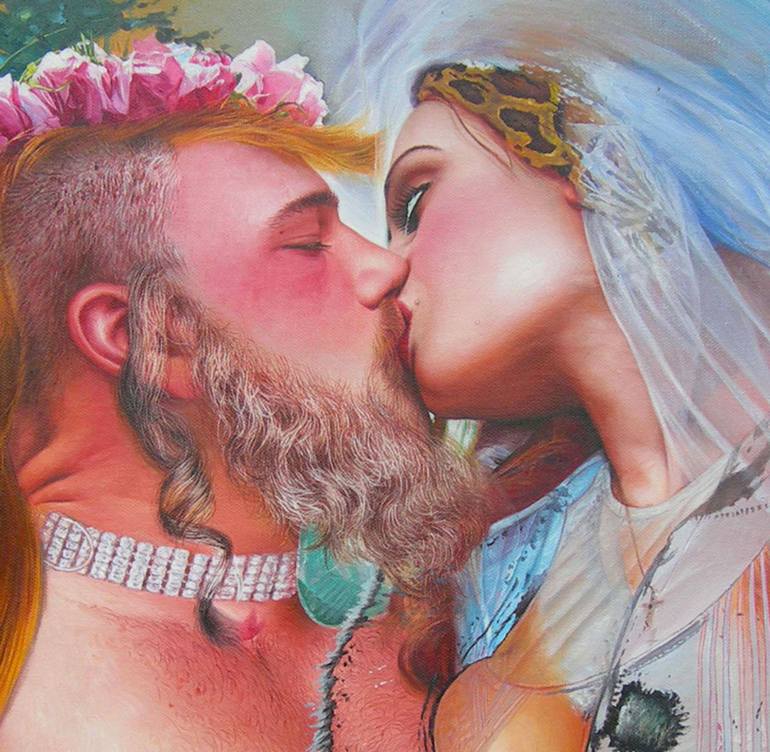 Original Surrealism Erotic Painting by The Artist Menunana