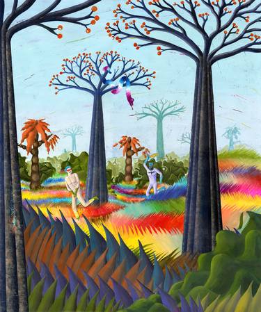 Print of Surrealism Garden Paintings by Robert Deutsch