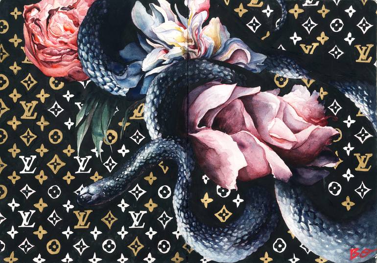Louis Vuitton Snake Painting by Daniel Bo