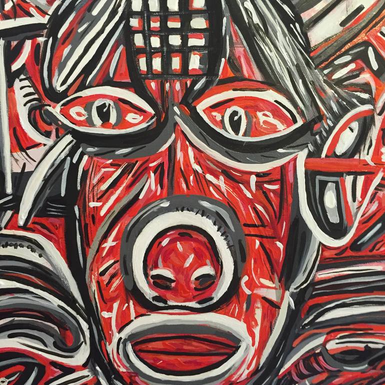 Original Abstract People Painting by Jossy Mayor