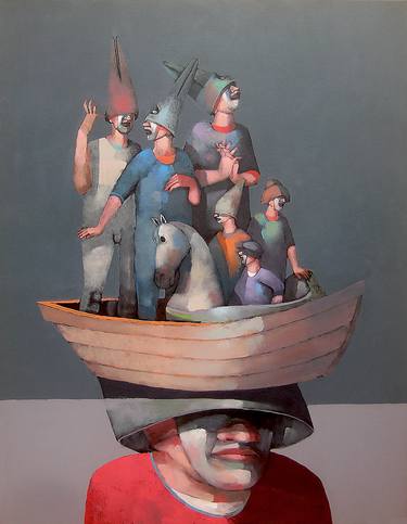 Original People Painting by Jorge Crespo Berdecio