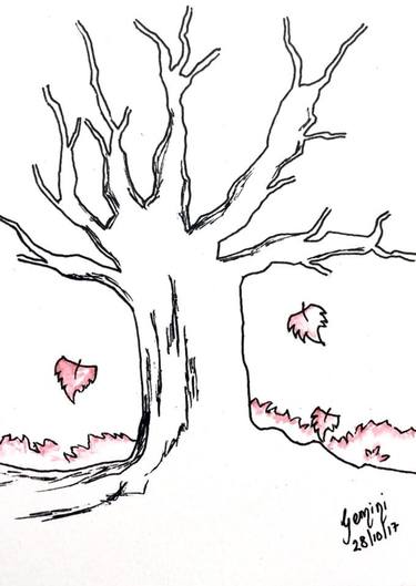 Original Abstract Tree Drawing by Gemini Vaghela