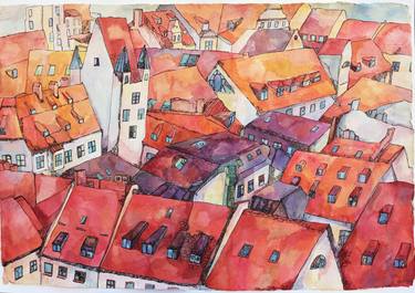 Print of Architecture Paintings by Genya Krikova