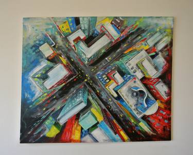 Original Abstract Architecture Paintings by Cristina Gavanescu