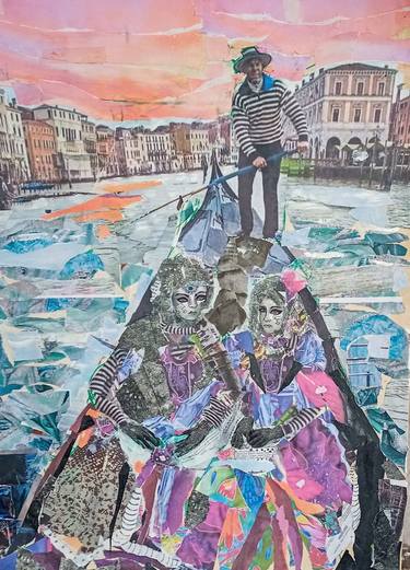 Saatchi Art Artist Nalini Cook; Collage, “The boatman” #art
