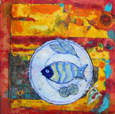 Print of Abstract Expressionism Fish Paintings by Nalini Cook
