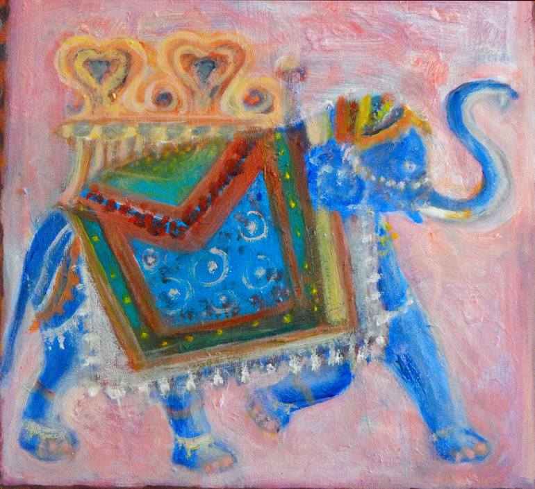 Original Expressionism Animal Painting by Nalini Cook