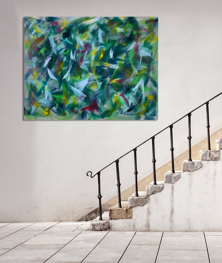 Original Abstract Painting by Michael A Mccullough | Abstract Art on Canvas | Whispers of Blue