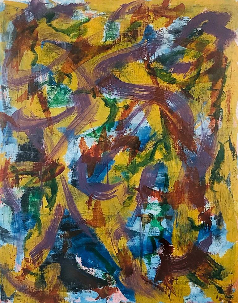 Original Abstract Expressionism Abstract Painting by Michael A McCullough