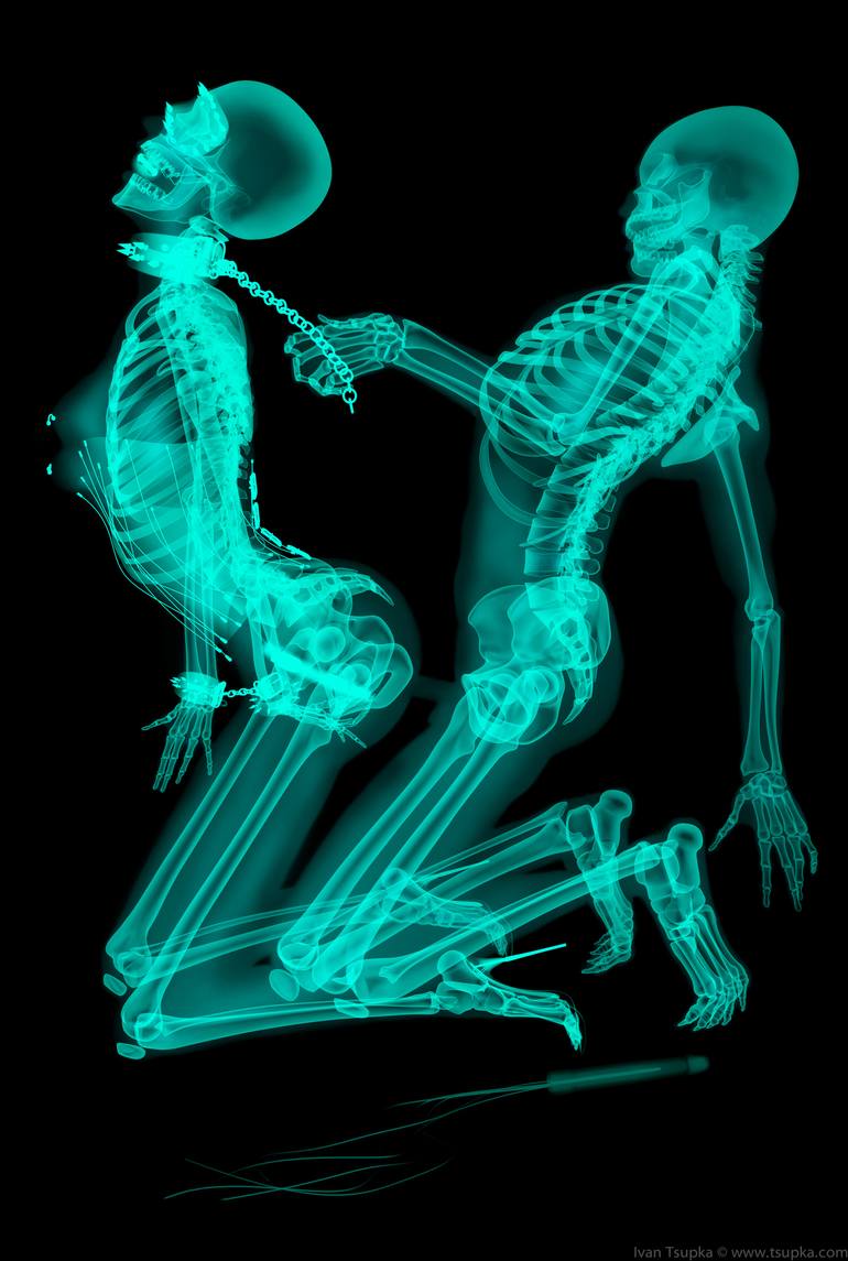 black, sex, skeleton, blue, woman, X-ray, bdsm, Xray, couple, erotic, fetis...