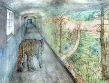 Saatchi Art Artist Leila Pedersen; Drawings, “Tiger Asylum ” #art